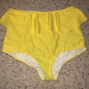 Yellow Kortni Jeane Peplum Bottoms